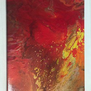 Fluid pour painting. Abstract art.